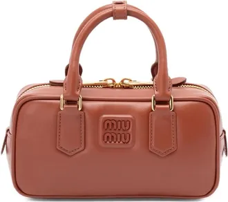 Miu Miu Arcadie Logo-plaque Top-handle Tote Bag