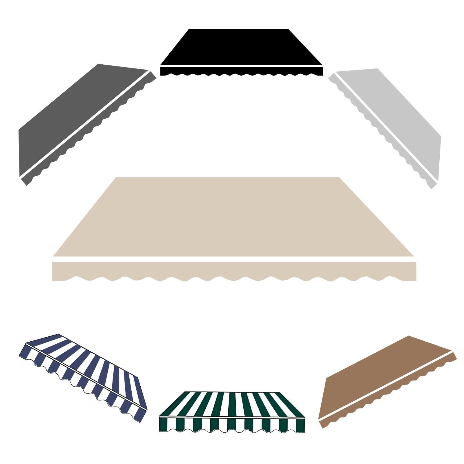 Terrassenschirm-Ersatzdach 200x300 Cm – Wasserdicht, UV-Schutz, Für 6-Rippen-Schirme