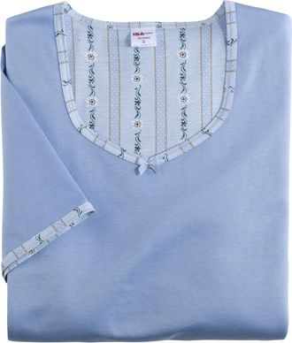 Isa Capri-Pyjama ISA BODYWEAR Pyjama kurz, Damen, Gr. XS, stahlblau, Obermaterial: 100% Baumwolle CO., Homewear-Sets Capri-Pyjama