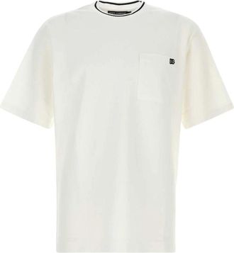 Dolce & Gabbana DG Logo Pocket T-Shirt - Heren - T-shirts - Wit - XL - Katoen - Tops
