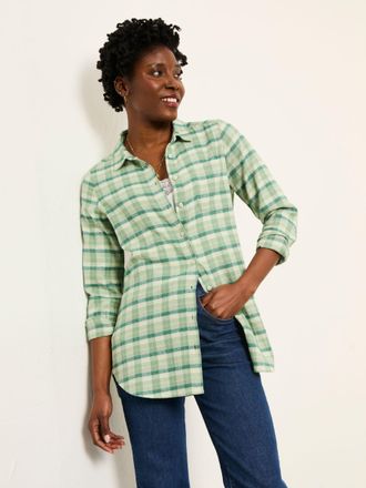 Fat Face FatFace Olivia Green Regular Check Shirt