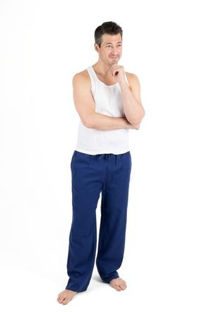 Leveret Mens Cotton Flannel Holiday Pajama Pants in Navy at Nordstrom, Size Xxx-Large