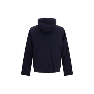Herno Mens Blue Goose Down Full-Length Jacket Clothing
