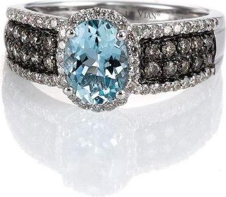 Le Vian Ladies Sea Blue Aquamarine Rings set in 14K Vanilla Gold