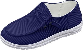 Generic Moccasins Womens Slip-On Lightweight and Comfortable Running Shoes Summer Woven Breathable Low Shoes Trainers Soft Sole Wide Casual Shoes Outdoor Runn