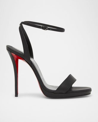 Christian Louboutin 120mm Miss Z Leather Ankle-Strap Sandals
