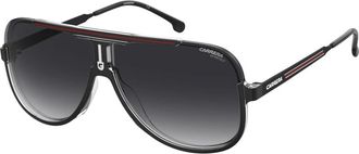 Carrera Zwart Rood/Grijs Getinte Zonnebril - Heren - Zonnebrillen - Zwart - 64 MM - Accessoires