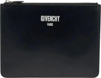 Givenchy Pre-owned Clutches, female, Black, Size: ONE SIZE Pre-owned Leather Pouch