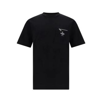 Fendi Heren, Tops, Zwart, Maat: S Katoen