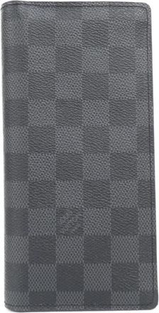Louis Vuitton Dark Gray Gray Coated Canvas Long Wallet (Bi-Fold) (Pre-Owned)