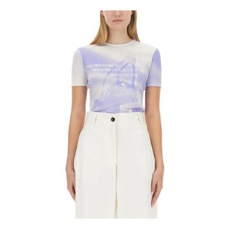Jil Sander T-Shirts, female, Blue, Size: L T-Shirt SS