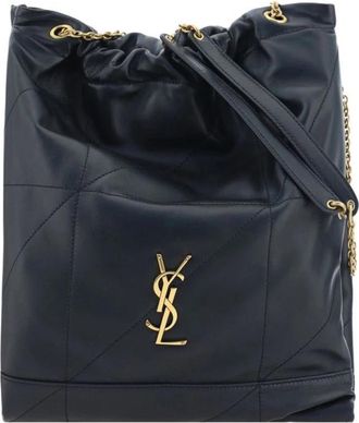 Saint Laurent Jamie Bucket Tas met Schuifketting - Dames - Schoudertassen - Zwart - ONE Size - Tassen