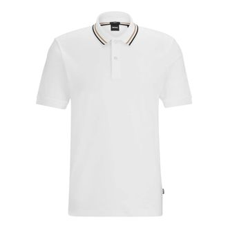 HUGO BOSS Tops, Heren, Wit, 2Xl, Katoen, Polo