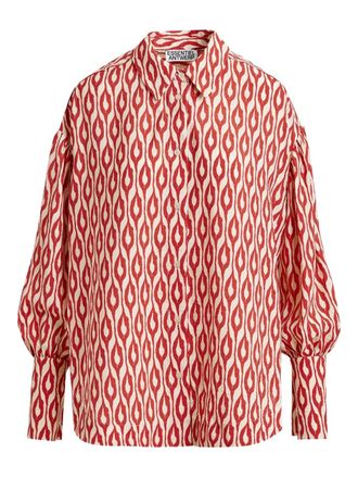 Essentiel Ihedford blouse met print - Oranje