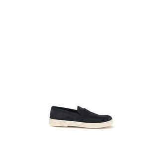 Prada Loafers, male, Blue, Size: 5 1/2 US Bos Taurus Slip-On Loafers