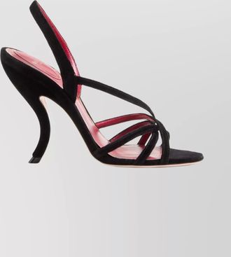 Valentino Garavani velvet sandals featuring crisscross straps