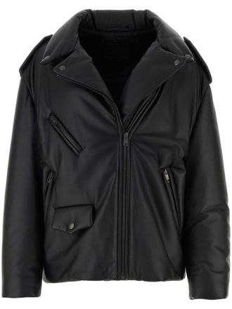 Prada padded leather jacket - Black
