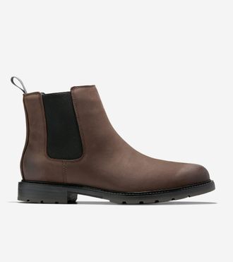Cole Haan Mens Roundhill Grand Waterproof Chelsea Boots - Brown Size 10.5