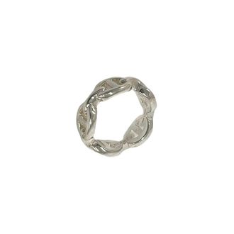 Herm&egrave;s Silver Silver 925 Band Ring (Pre-Owned)