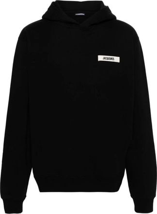 Jacquemus The Gros Grain Hoodie - Heren - Hoodies - Zwart - 2XL - Katoen - Hoodies & sweatvesten