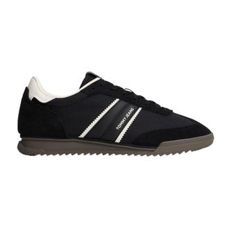 Tommy Jeans Lage hardloopschoenen met veters voor heren (Zwart, Wit)