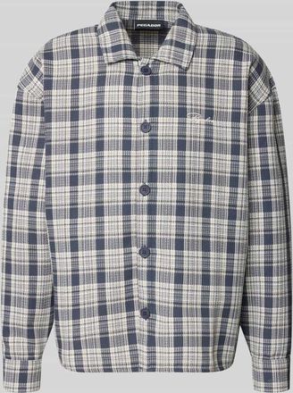 Pegador Relaxed Fit Freizeithemd mit Kentkragen und Label-Stitching in Dunkelblau, Gr&ouml;&szlig;e XXL