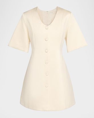 By Malene Birger Josephine Button-Front Mini Dress