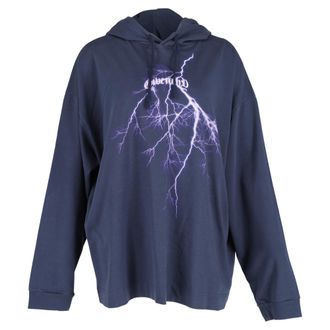 Givenchy Givenchy Lightning Gedrukt Trekkoord Hoodie In Diepblauwe Katoen
