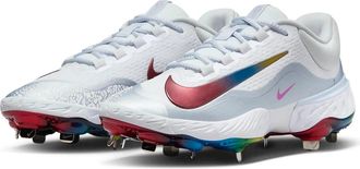 Nike Mens Nike Alpha Huarache Elite 4 Low FD2745-106 Rainbow Baseball Cleats ACAD337