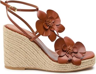 Zimmermann Orchid 110 Leather Wedge Espadrilles - Brown - 36 (IT36 / UK3)