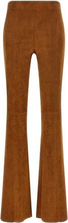Stouls G&eacute;g&eacute; Broek - Dames - Leren Broeken - Bruin - S - Katoen - Broeken