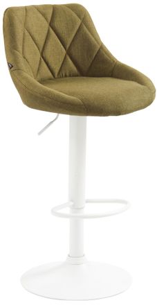 Clp Taburete De Bar Lazio Tapizado En Tela Verde Blanco
