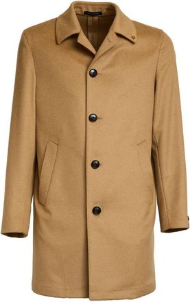 Sartoria Latorre Cappotto corto Sofderato - Heren - Mantel - Bruin - 3XL - Leer - Jassen