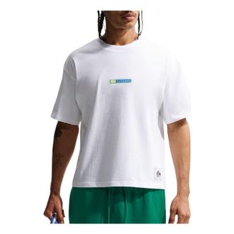Nike NSW Boxy Futbol Loose T-Shirt White Canary Lt Photo Blue IR8961-100