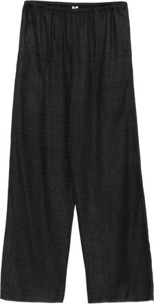 Toteme monogram flannel trousers - women - Modal - 36 - Grey