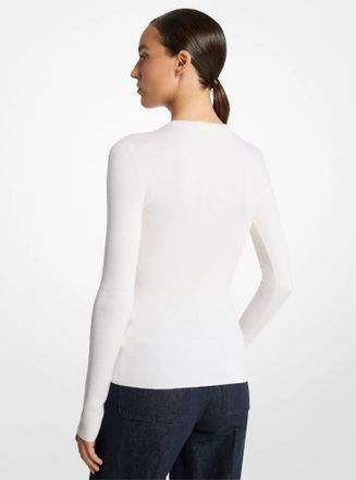 Michael Kors Super Cashmere Long-Sleeve Shirt