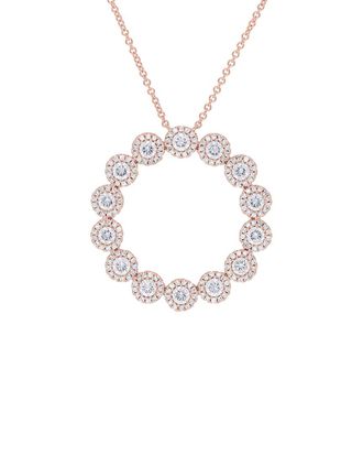 Diana M. Jewels Fine Jewelry 14K Rose Gold 1.15 Ct. Tw. Diamond Necklace