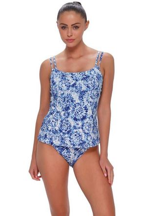 Sunsets Taylor Tankini Swimsuit Top - DD Cup in Island Ink Rib at Nordstrom, Size 34