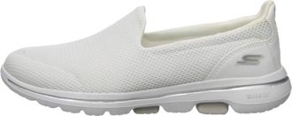 Skechers Womens GO Walk 5 Slip On Trainers, White, 5 UK