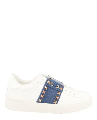Valentino Rockstud Untitled Leather Sneakers