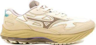 Mizuno Wave Rider Beta Low Sneakers - Heren - Hardloopschoenen - Beige - 38 EU - Leer - Fitness