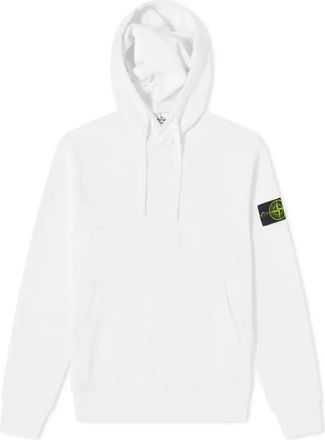 Stone Island Garment Dyed Popover Hoodie White 741564151-V0001