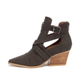 Yellow Box Womens Canoly Cut Out Bootie In Gray