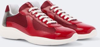 Prada Americas Cup leather-trimmed sneakers