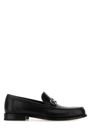 Ferragamo Black Leather Loafers