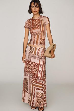 Scotch & Soda Printed Midi Skirt