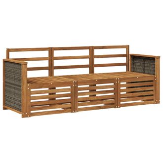 vidaXL Juegos De Sof&aacute;s 3 Pcs Madera De Acacia S&oacute;lida Vidaxl