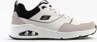 Skechers Uno - Retro One Mens Trainers White Mono/black Leather - Size UK 10.5