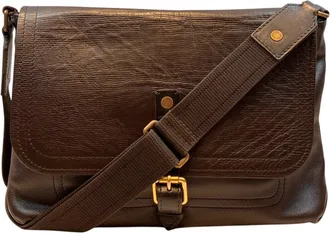 Louis Vuitton Brown Leather Messenger Bag (Pre-Owned)