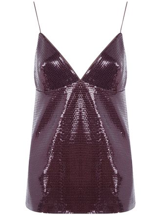 Alberta Ferretti Top Paillettes Jersey